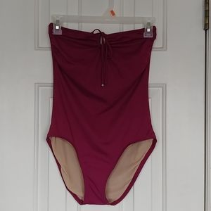Gap strapless keyhole one piece swimsuit